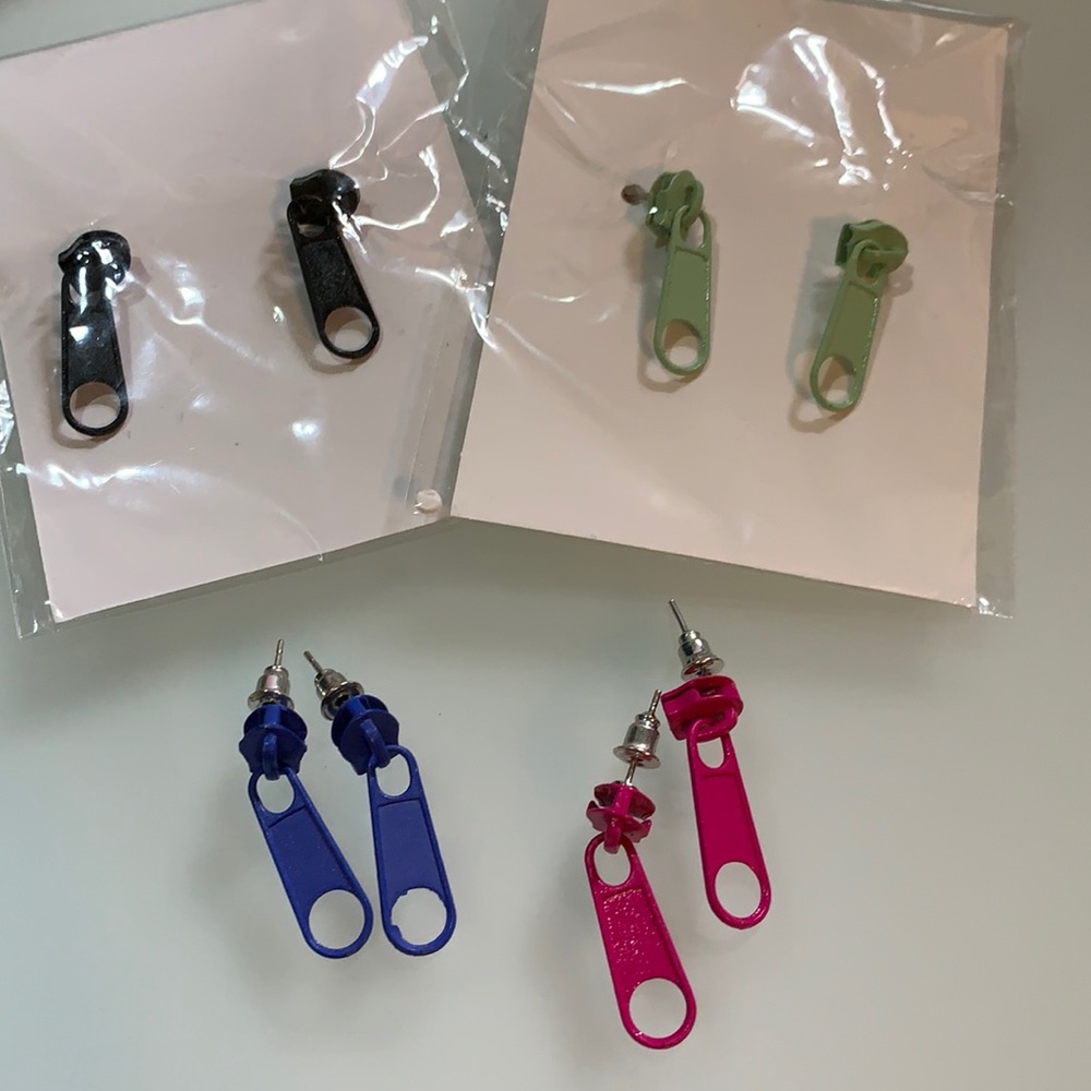 Zipper Pull Earrings (4 pairs) from MoMA